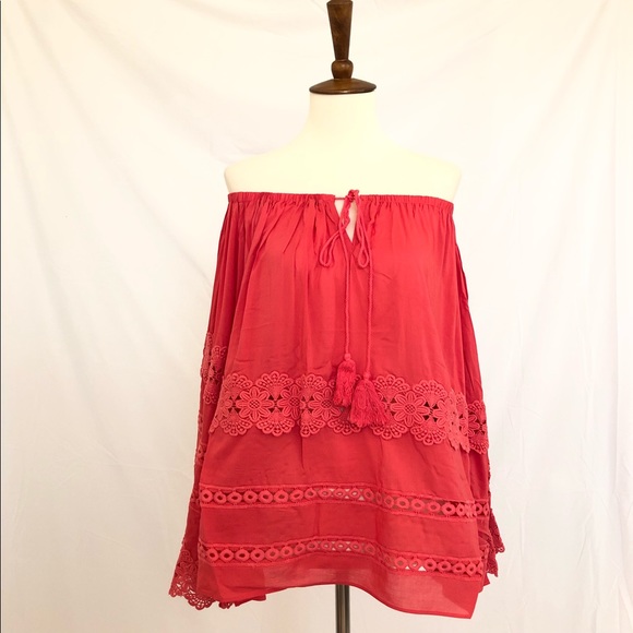 NWT Neiman Marcus Off The Shoulder Peasant Blouse - Picture 2 of 6